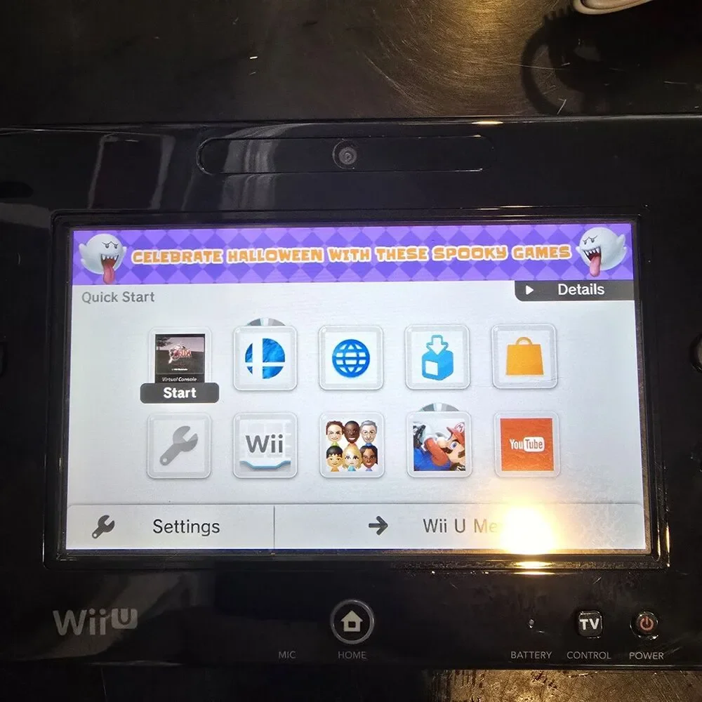 Nintendo Wii U [WUP-010 (USA)] Gamepad Handheld W. Charger Tested